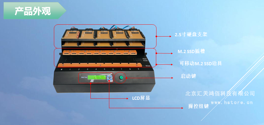 Hstorage NV-10S拷貝機,SATA&PCIe協議接口拷貝